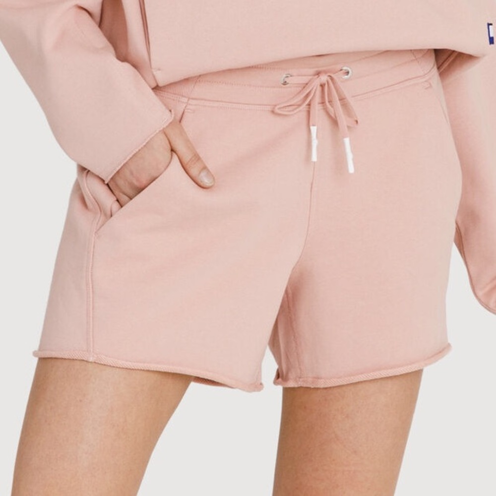 Kit & Ace Terry Cloth High Waisted Shorts Dusty Rose 8 NEW